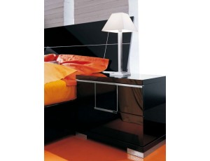 Gloss Nightstand with Two Drawers